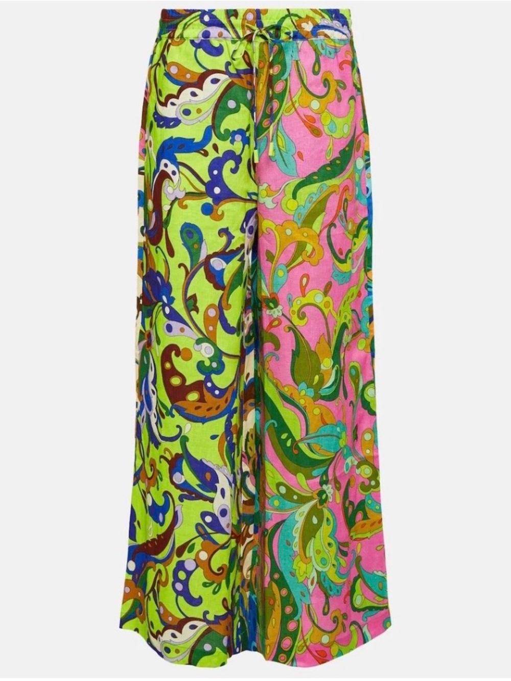 Alémais Yvette high-rise wide-leg linen pants